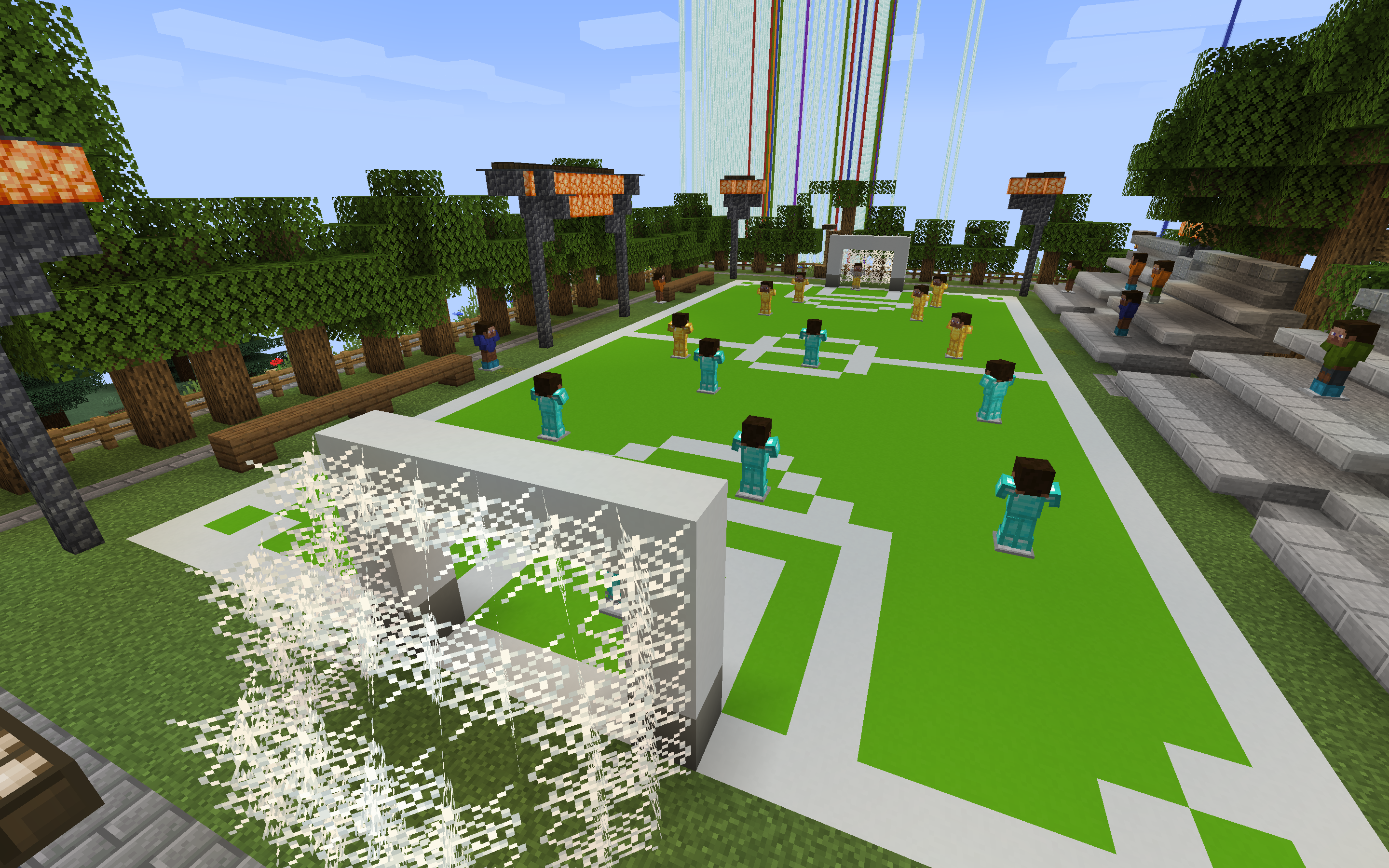 ASLA Minecraft Post-Event DASH Soccer Field Ariel Side View